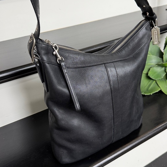 Vintage Coach 9188 Shoulder Bag Crossbody Genuine Leather Black purse - Picture 3 of 9